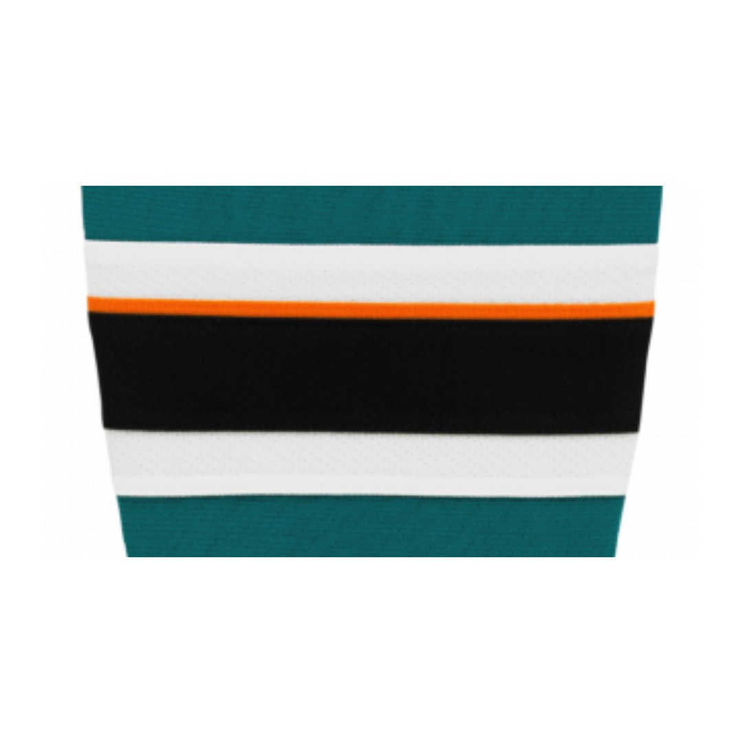 Athletic Knit (AK) HS2100-466 2013 San Jose Sharks Pacific Teal Mesh Ice Hockey Socks - PSH Sports