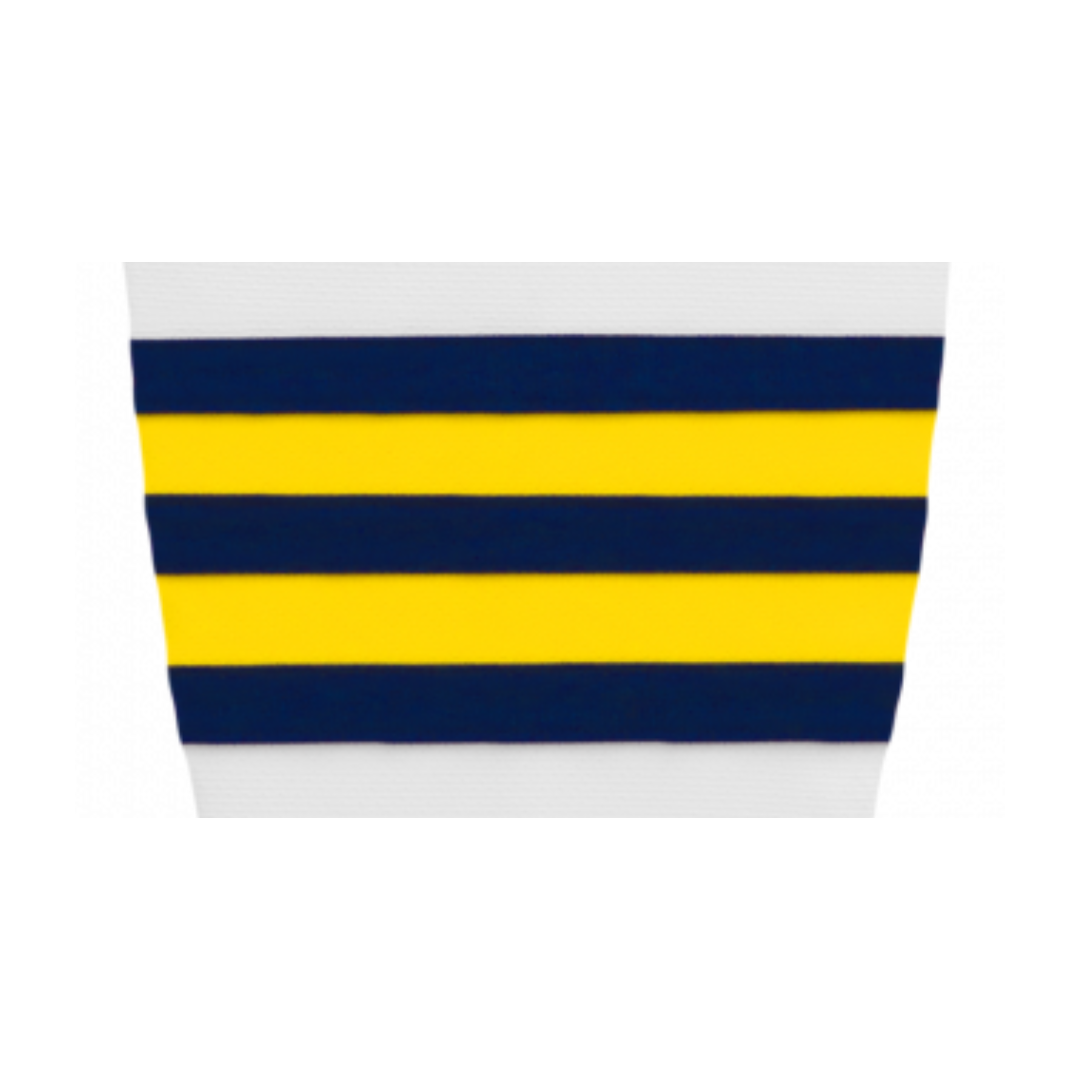 Athletic Knit (AK) HS2100-591 2011 University of Michigan Wolverines White Mesh Ice Hockey Socks - PSH Sports