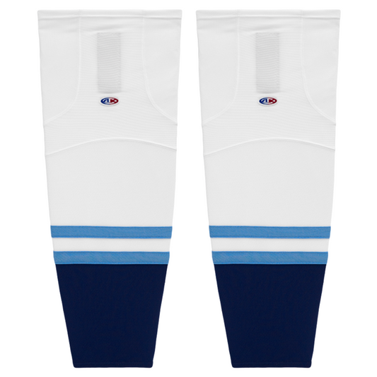 Athletic Knit (AK) HS2100-667 2010 Florida Panthers Third White Mesh Ice Hockey Socks - PSH Sports