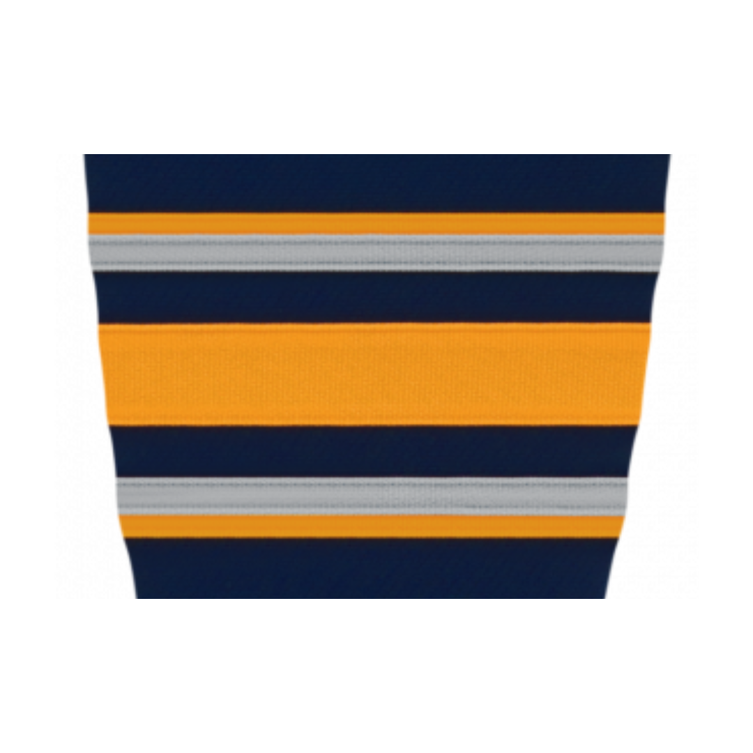 Athletic Knit (AK) HS2100-810 2009 Buffalo Sabres Third Navy Mesh Ice Hockey Socks - PSH Sports