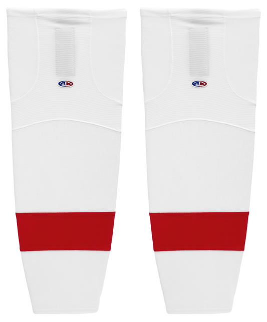 Athletic Knit (AK) HS2100-203 Detroit Red Wings White Mesh Ice Hockey Socks - PSH Sports