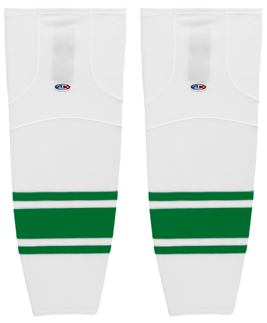 Athletic Knit (AK) HS2100-211 Toronto St. Pats White/Kelly Green Mesh Ice Hockey Socks - PSH Sports