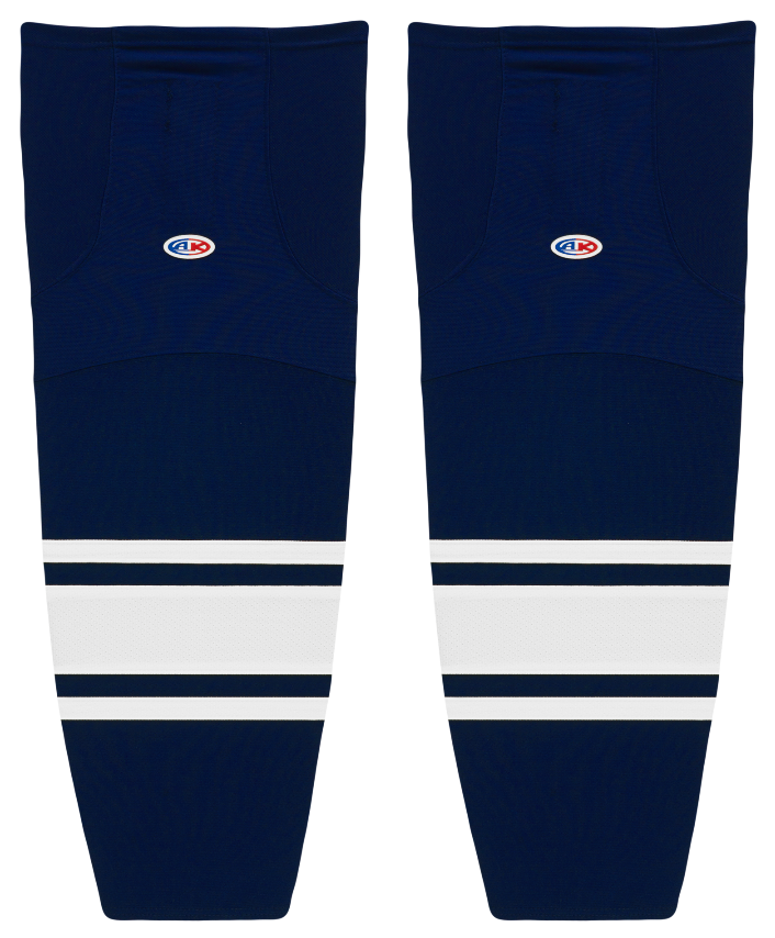 Athletic Knit (AK) HS2100-216 Navy/White Mesh Ice Hockey Socks - PSH Sports