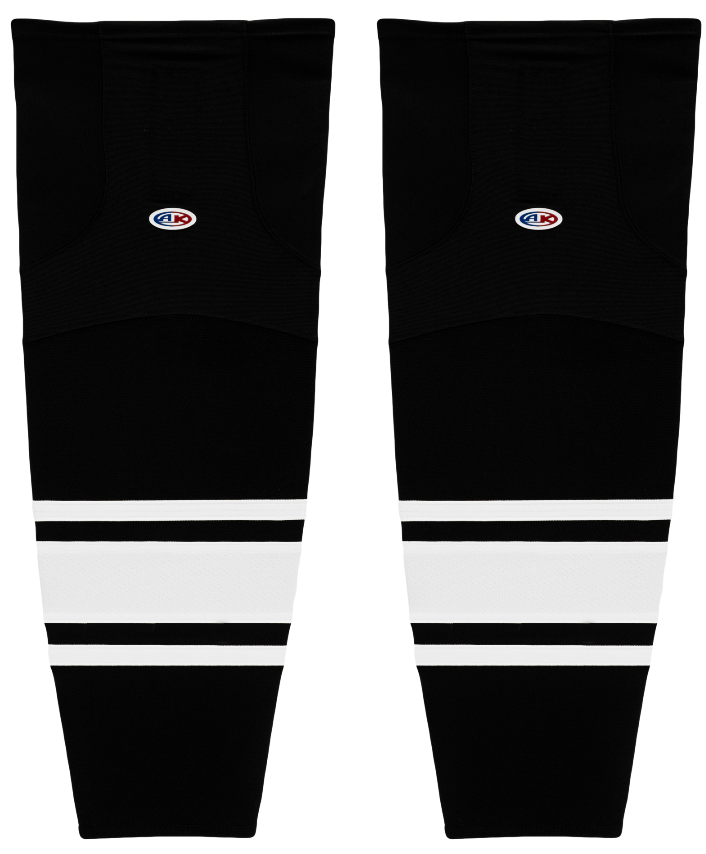 Athletic Knit (AK) HS2100-221 Black/White Mesh Ice Hockey Socks - PSH Sports