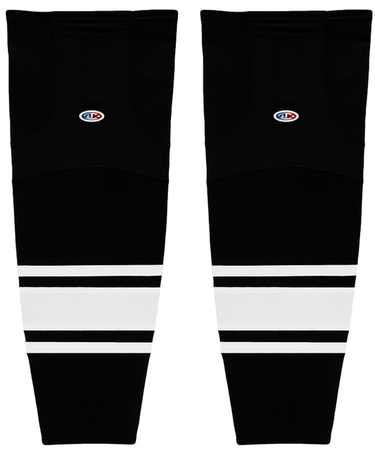 Athletic Knit (AK) HS2100-221 Black/White Mesh Ice Hockey Socks - PSH Sports