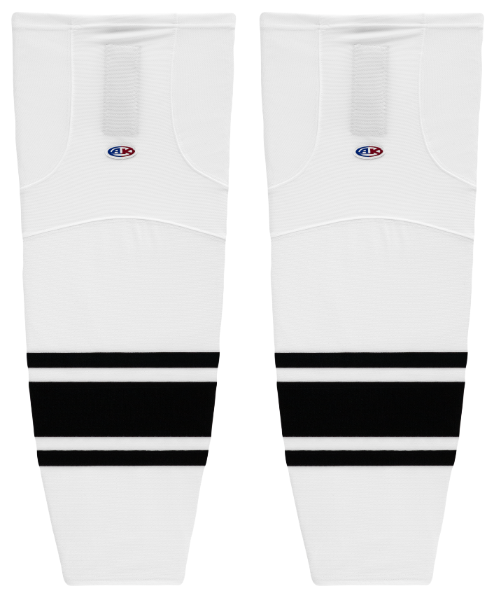 Athletic Knit (AK) HS2100-222 White/Black Mesh Ice Hockey Socks - PSH Sports