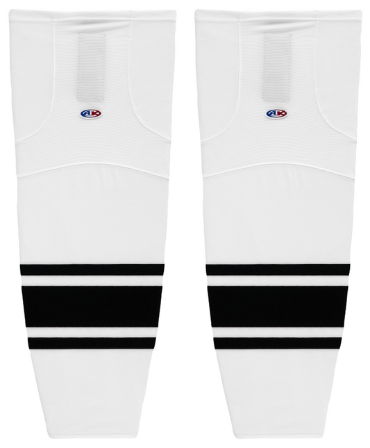 Athletic Knit (AK) HS2100-222 White/Black Mesh Ice Hockey Socks - PSH Sports