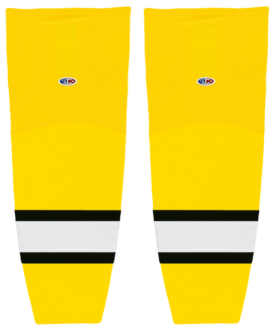Athletic Knit (AK) HS2100-256 Maize/Black/White Mesh Ice Hockey Socks - PSH Sports