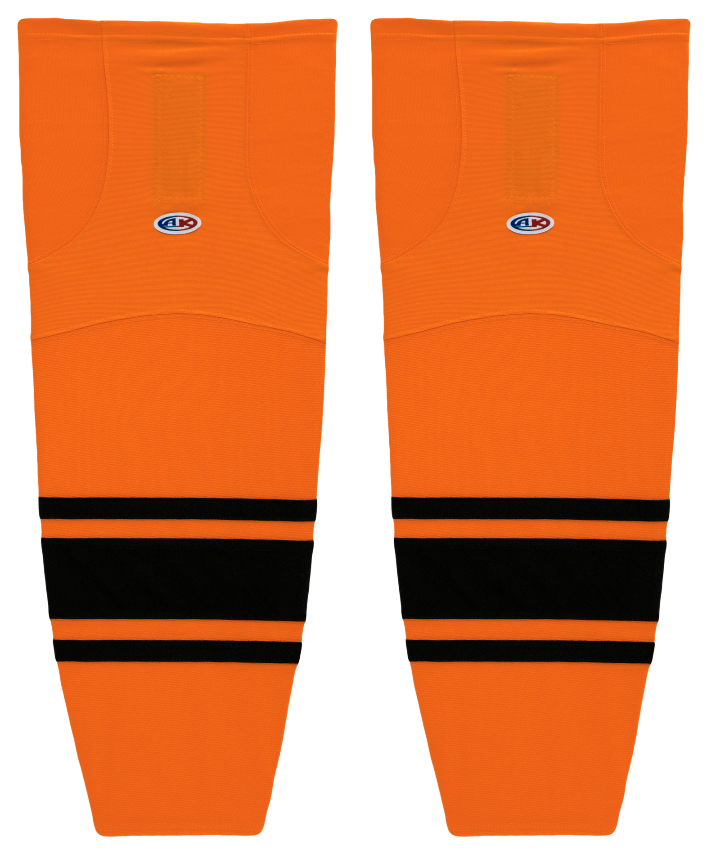 Athletic Knit (AK) HS2100-263 Orange/Black Mesh Ice Hockey Socks - PSH Sports