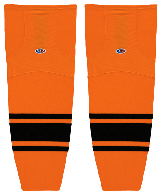 Athletic Knit (AK) HS2100-263 Orange/Black Mesh Ice Hockey Socks - PSH Sports