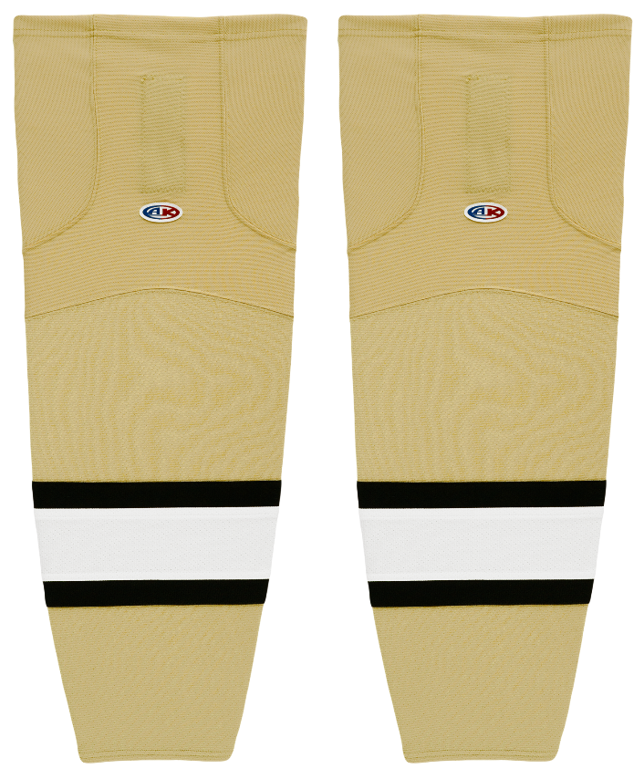 Athletic Knit (AK) HS2100-281 Vegas Gold/Black/White Mesh Ice Hockey Socks - PSH Sports