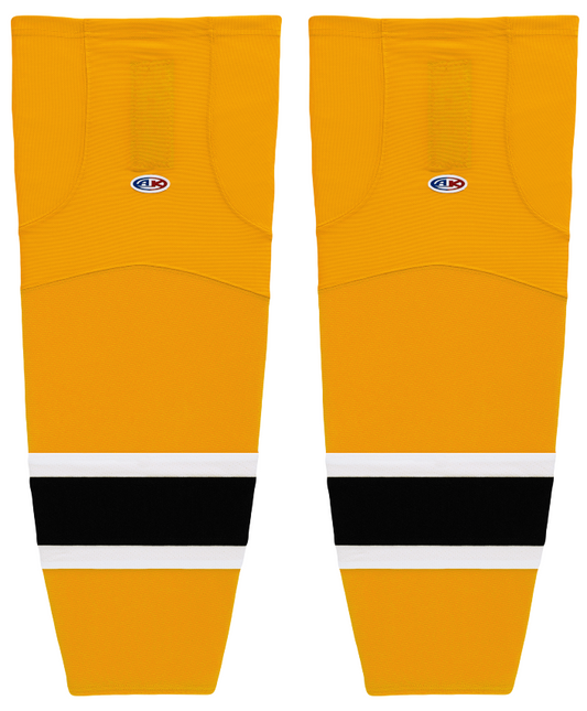 Athletic Knit (AK) HS2100-298 Boston Bruins Gold Mesh Ice Hockey Socks - PSH Sports