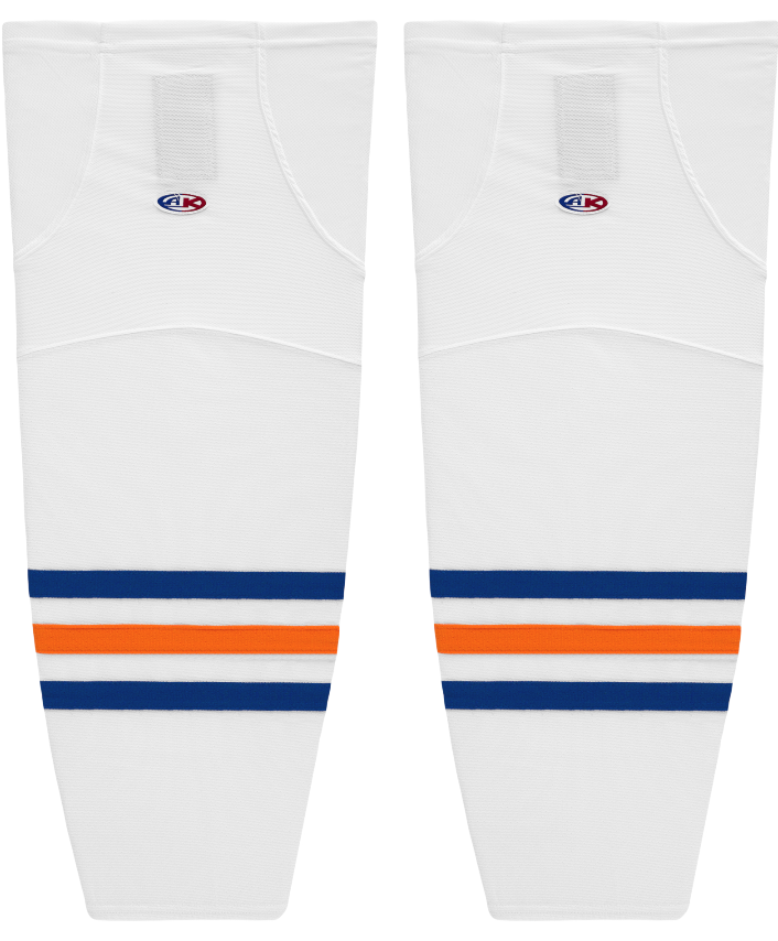 Athletic Knit (AK) HS2100-321 Edmonton Oilers White Mesh Ice Hockey Socks - PSH Sports