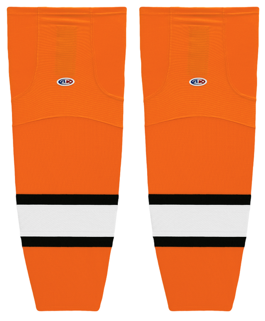 Athletic Knit (AK) HS2100-330 Orange/Black/White Mesh Ice Hockey Socks - PSH Sports