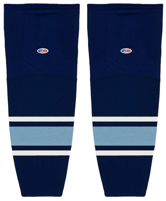 Athletic Knit (AK) HS2100-340 University of Maine Black Bears Navy Mesh Ice Hockey Socks - PSH Sports