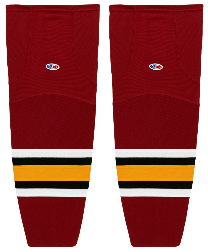 Athletic Knit (AK) HS2100-356 Chicago Wolves Cardinal Red Mesh Ice Hockey Socks - PSH Sports