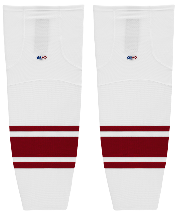 Athletic Knit (AK) HS2100-363 New Phoenix Coyotes White Mesh Ice Hockey Socks - PSH Sports