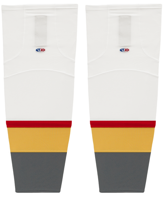 Athletic Knit (AK) HS2100-395 2017 Las Vegas Golden Knights White Mesh Ice Hockey Socks - PSH Sports