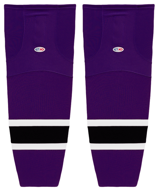 Athletic Knit (AK) HS2100-438 Purple/White/Black Mesh Ice Hockey Socks - PSH Sports