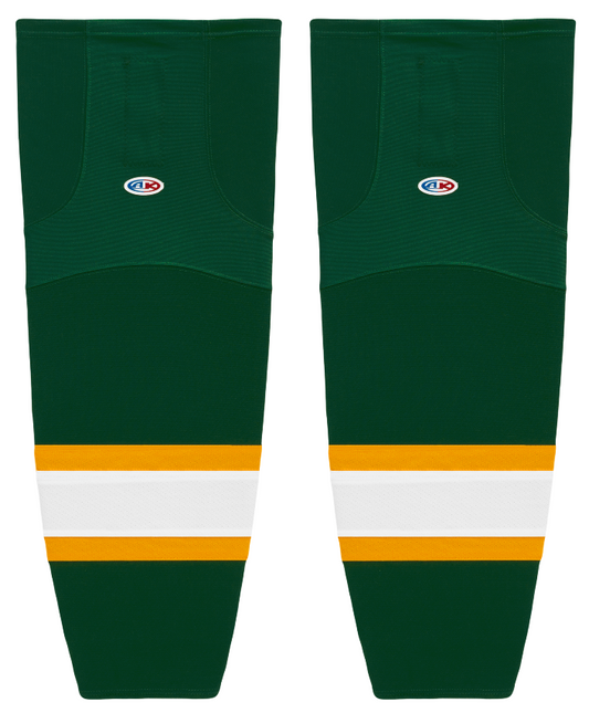 Athletic Knit (AK) HS2100-439 Dark Green/Gold/White Mesh Ice Hockey Socks - PSH Sports