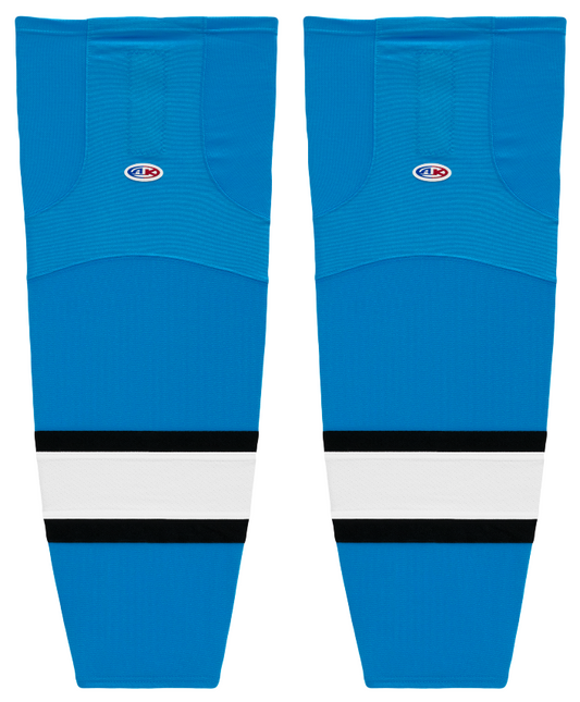 Athletic Knit (AK) HS2100-444 Pro Blue/Black/White Mesh Ice Hockey Socks - PSH Sports