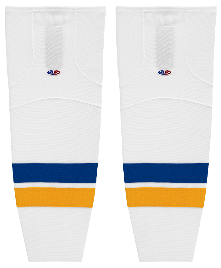 Athletic Knit (AK) HS2100-449 2014 St. Louis Blues White Mesh Ice Hockey Socks - PSH Sports