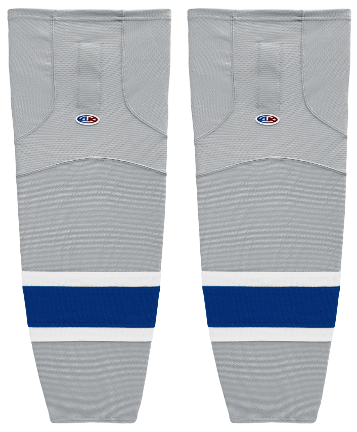 Athletic Knit (AK) HS2100-450 Grey/Royal Blue/White Mesh Ice Hockey Socks - PSH Sports