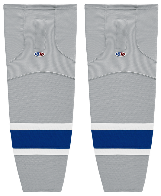 Athletic Knit (AK) HS2100-450 Grey/Royal Blue/White Mesh Ice Hockey Socks - PSH Sports