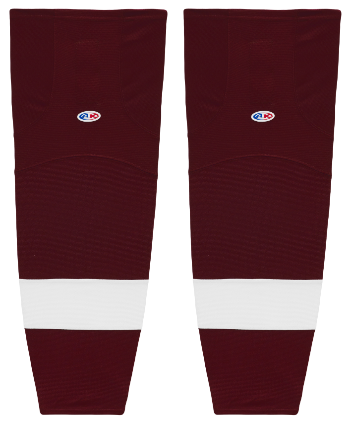 Athletic Knit (AK) HS2100-480 Peterborough Petes Maroon Mesh Ice Hockey Socks - PSH Sports