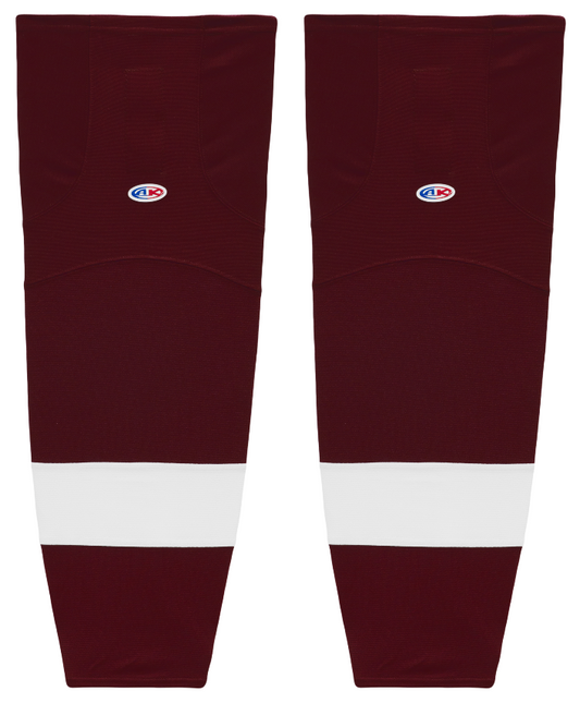 Athletic Knit (AK) HS2100-480 Peterborough Petes Maroon Mesh Ice Hockey Socks - PSH Sports