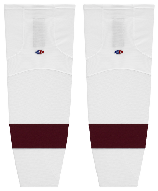 Athletic Knit (AK) HS2100-481 Peterborough Petes White Mesh Ice Hockey Socks - PSH Sports