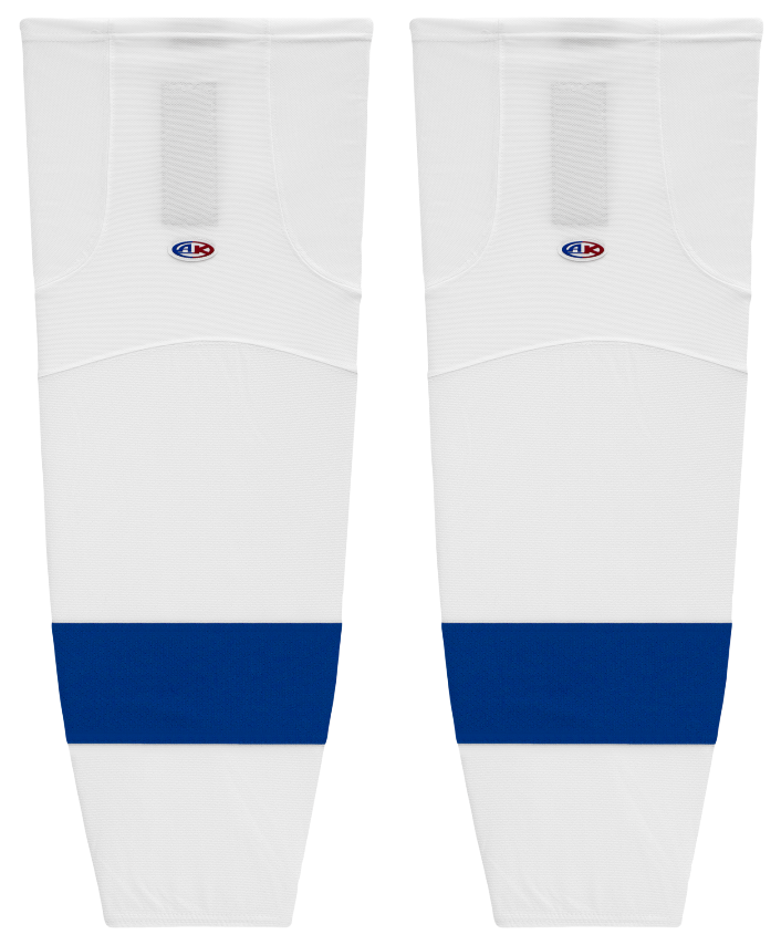 Athletic Knit (AK) HS2100-489 2011 Tampa Bay Lightning White Mesh Ice Hockey Socks - PSH Sports