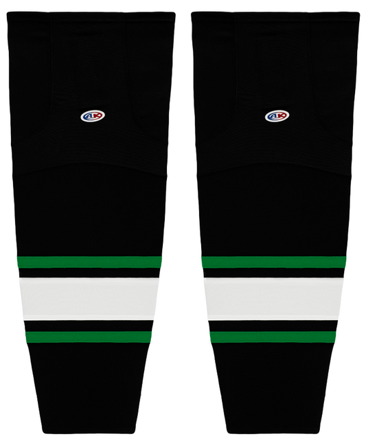 Athletic Knit (AK) HS2100-506 Dallas Stars Black Mesh Ice Hockey Socks - PSH Sports