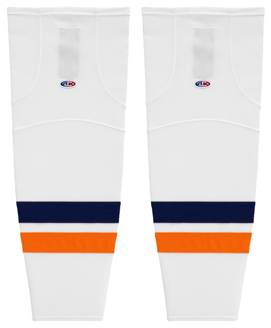 Athletic Knit (AK) HS2100-511 New York Islanders White Mesh Ice Hockey Socks - PSH Sports