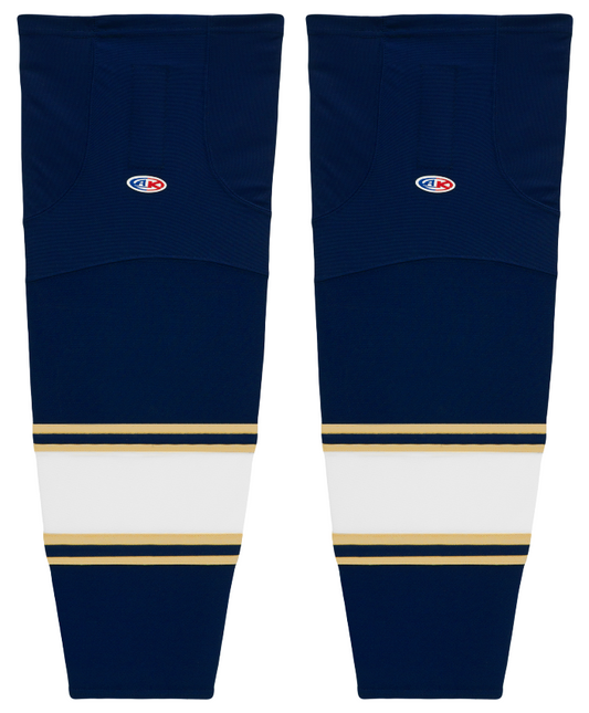 Athletic Knit (AK) HS2100-520 University of Notre Dame Fighting Irish Navy Mesh Ice Hockey Socks - PSH Sports