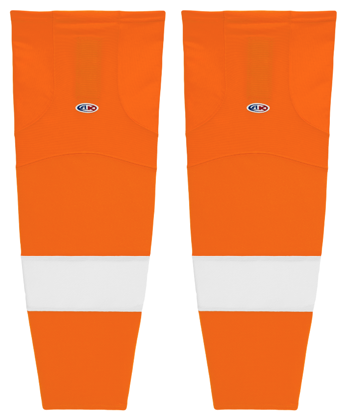 Athletic Knit (AK) HS2100-524 2011 Philadelphia Flyers Orange Mesh Ice Hockey Socks - PSH Sports