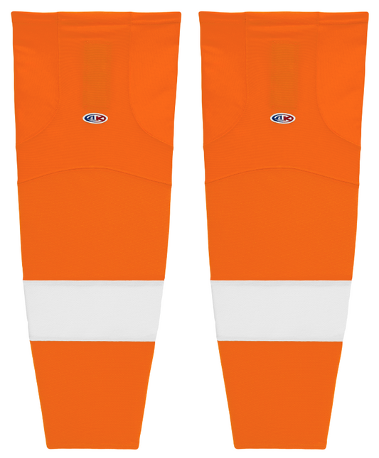 Athletic Knit (AK) HS2100-524 2011 Philadelphia Flyers Orange Mesh Ice Hockey Socks - PSH Sports