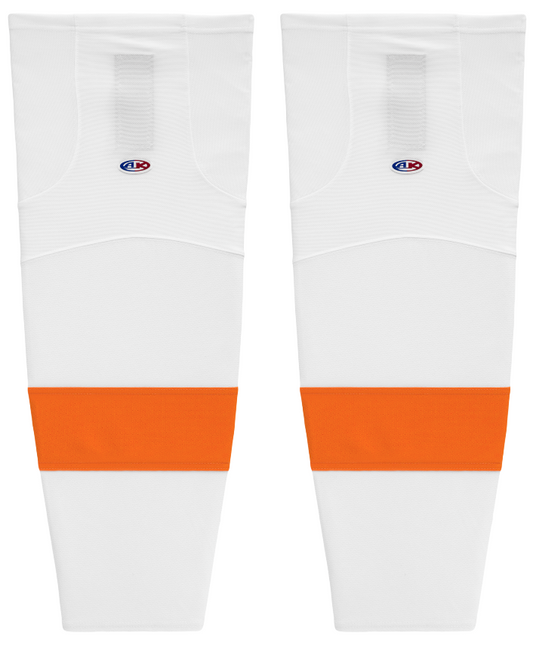 Athletic Knit (AK) HS2100-525 2011 Philadelphia Flyers White Mesh Ice Hockey Socks - PSH Sports