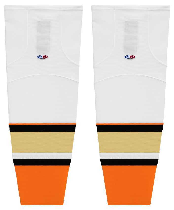 Athletic Knit (AK) HS2100-539 2014 Anaheim Ducks White Mesh Ice Hockey Socks - PSH Sports