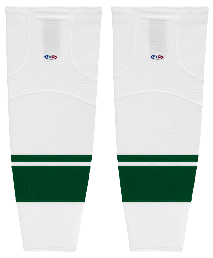 Athletic Knit (AK) HS2100-565 2013 Minnesota Wild White Mesh Ice Hockey Socks - PSH Sports