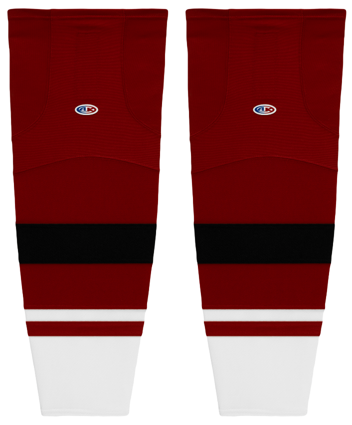 Athletic Knit (AK) HS2100-582 2015 Arizona Coyotes AV Red Mesh Ice Hockey Socks - PSH Sports