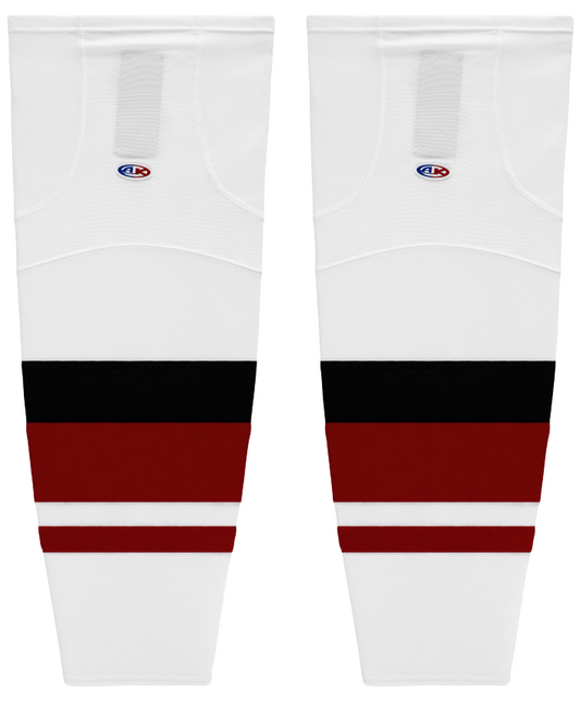 Athletic Knit (AK) HS2100-583 2015 Arizona Coyotes White Mesh Ice Hockey Socks - PSH Sports