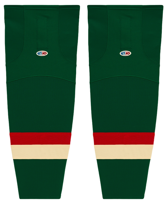 Athletic Knit (AK) HS2100-588 2016 Minnesota Wild Stadium Series Dark Green Mesh Ice Hockey Socks - PSH Sports