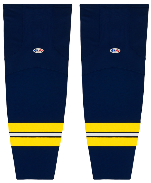 Athletic Knit (AK) HS2100-589 2011 University of Michigan Wolverines Navy Mesh Ice Hockey Socks - PSH Sports