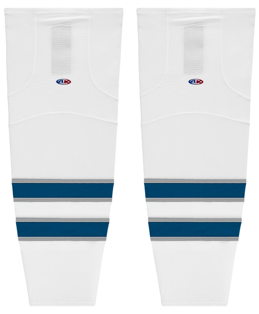 Athletic Knit (AK) HS2100-596 2011 Winnipeg Jets White Mesh Ice Hockey Socks - PSH Sports