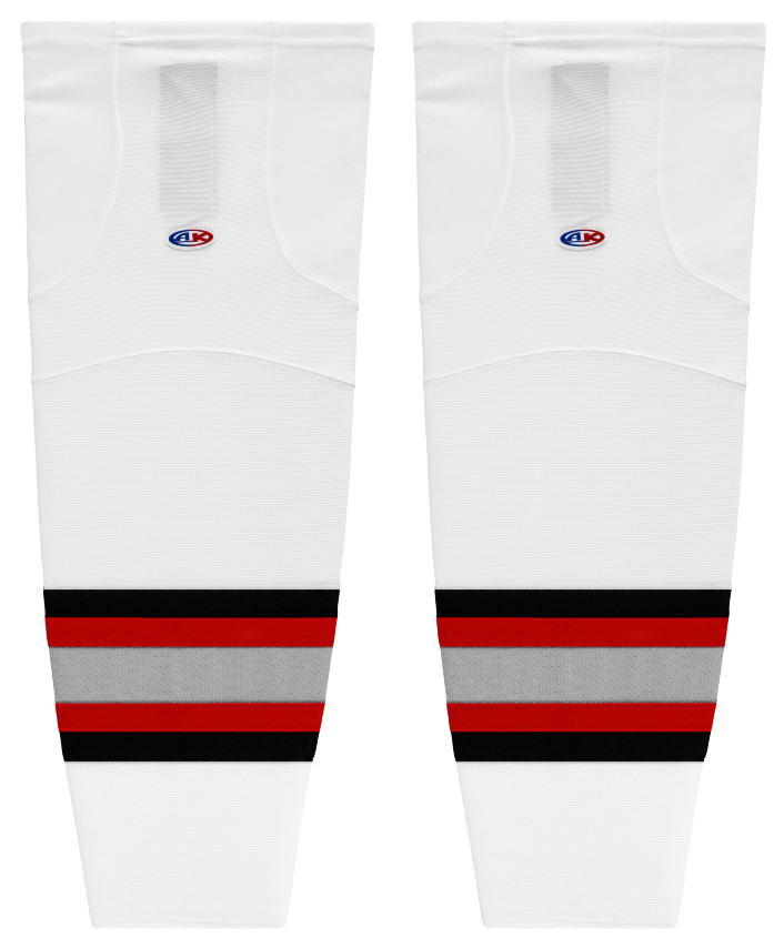 Athletic Knit (AK) HS2100-611 Buffalo Sabres White Mesh Ice Hockey Socks - PSH Sports