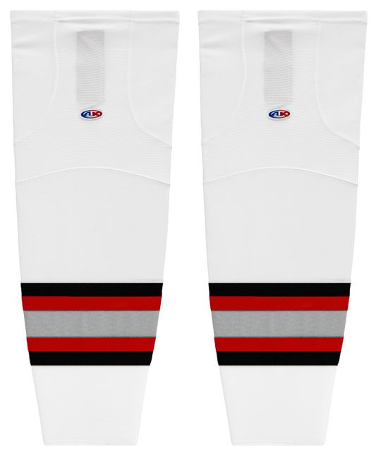 Athletic Knit (AK) HS2100-611 Buffalo Sabres White Mesh Ice Hockey Socks - PSH Sports