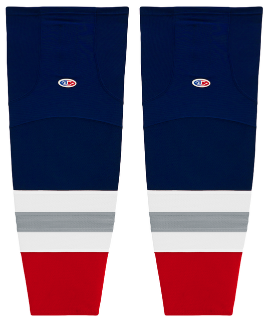 Athletic Knit (AK) HS2100-612 New York Rangers Third Navy Mesh Ice Hockey Socks - PSH Sports