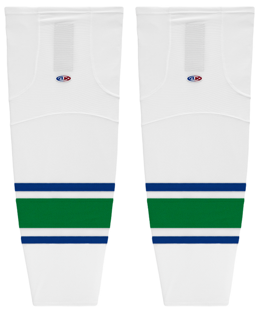 Athletic Knit (AK) HS2100-623 2004 Vancouver Canucks White Mesh Ice Hockey Socks - PSH Sports