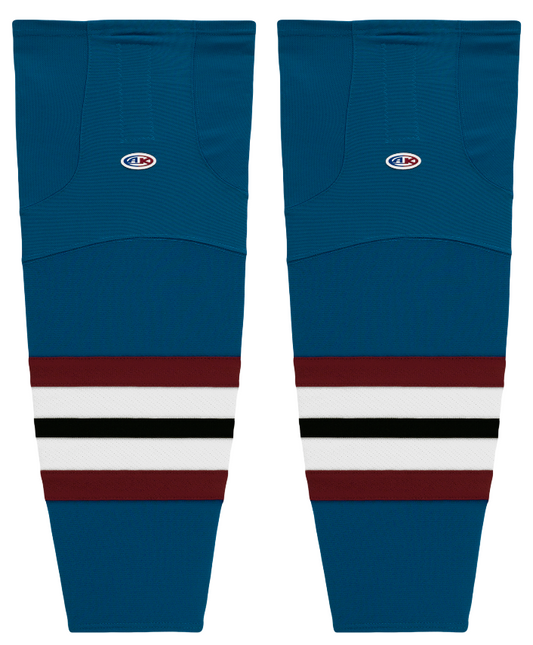 Athletic Knit (AK) HS2100-645 Colorado Avalanche Third Capital Blue Mesh Ice Hockey Socks - PSH Sports